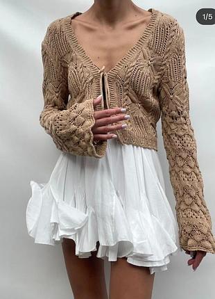 Кардиган ришелье zara, p. l