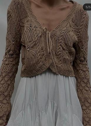 Кардиган ришелье zara, p. l 6
