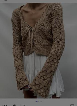 Кардиган ришелье zara, p. l 2