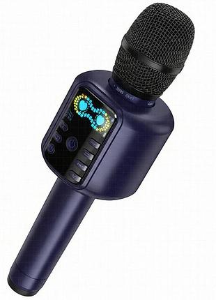 Караоке микрофон-колонка hoco l24 shine blue