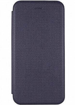 Кожаный чехол-книжка classy для samsung galaxy a51 темно-синий
