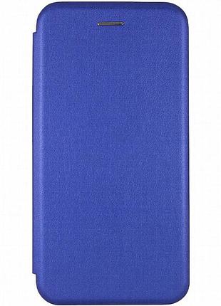 Кожаный чехол-книжка classy для motorola moto g85 синий