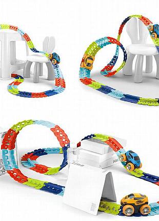 Интерактивный трек с инерционной машинкой sht 388 changeable trak (184pcs/1car) colorful