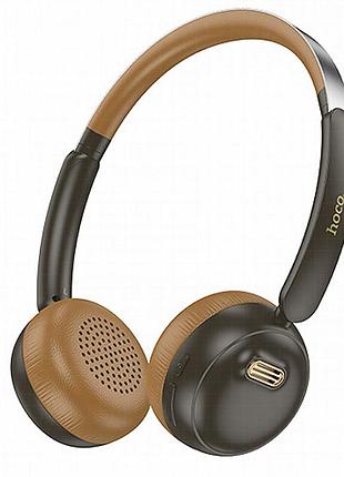 Накладные беспроводные наушники hoco w62 verso retro brown
