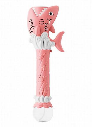 Пистолет с мыльными пузырями h038 shark + bottle 50ml pink