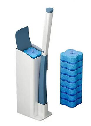 Щетка ершик для уборки ванной toilet cleaner set • универсальный набор для чистки туалета со сменными насадками для ванной