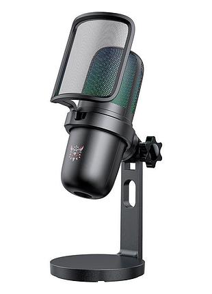 Микрофон onikuma m730 type-c с rgb-подсветкой для пк и ноутбука кабель 2 м черный (18258)