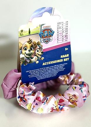 Набір резинок для волосся paw patrol, 2 шт, дитячі атласні резинки для дівчаток