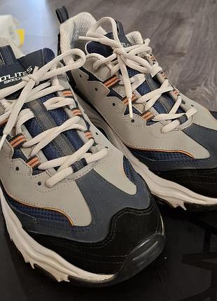 Кросівки чоловічі skechers d'lites, сіро-сині