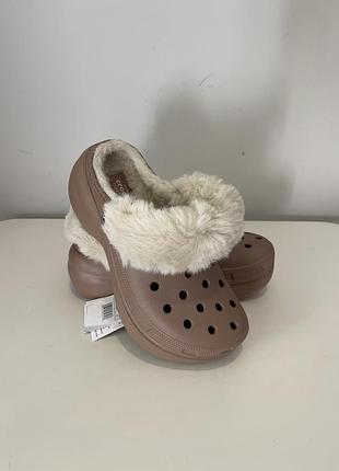 Крокси сабо з хутром бренд crocs 6