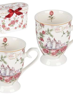 Чашки royal rose r40738 порцелянові 2 шт. по 300 мл подарункова упаковка