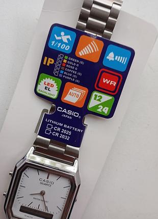 Наручний годинник casio, унісекс, сріблястий