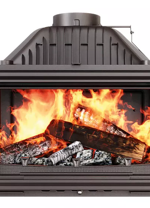 Камин kawmet w9 eco каминная топка чугунная 9.8квт вес 89кг. ш680г405в490мм
