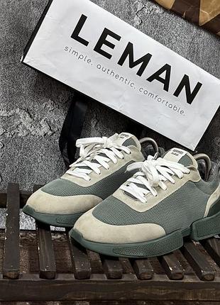 Кросівки чоловічі кеди hermes paris green sneakers original зелений 41