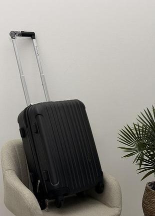 Валіза дорожня полікарбонат s ручна поклажа чорний 37 l арт. wings пк 2011 (чер) s