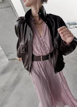 Кожанка шкірянка куртка курточка куртка-бомбер бомбер жакет zara зара