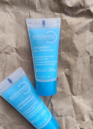 Гель для вмивання bioderma hydrabio gel moussant зволожуючий, 5 мл