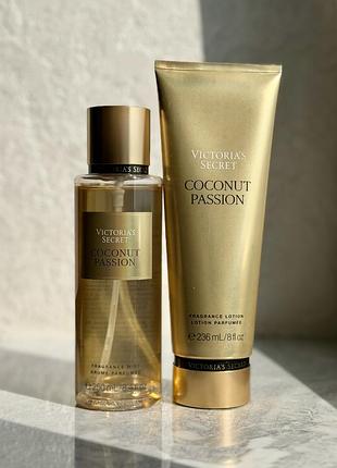 Набір спрей / міст та лосьйон victoria's secret coconut passion