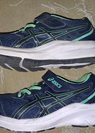 Кросівки дитячі asics синьо-зелені