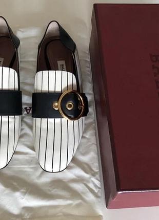 Отличные кожаные лоуферы bally 37,5 в коробке с петлителем 5