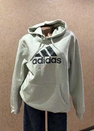 Оригінальне худі adidas із великим камуфляжним логотипом на грудях. розмір l-xl