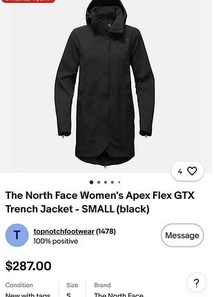 Куртка жіноча the north face women's apex flex gtx trench jacket чорний