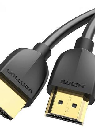 Кабель hdmi vention m-m 2 м v2.0 4k 60 гц pvc для передачі аудіо та відеосигналу black (aaibh)