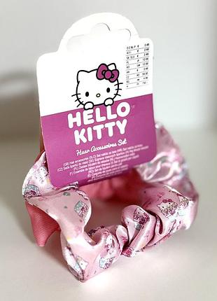Набор резинок для волос hello kitty, 2 шт, детские атласные резинки для девочек