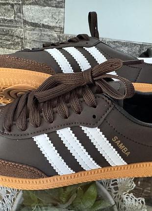 Кросівки жіночі adidas samba коричневі, розмір 38, довжина устілки 24,5-25 см