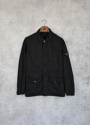 Куртка чоловіча stone island tela smerigliata чорна розмір l-xl