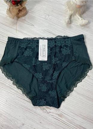 Трусики жіночі з візкози декоровані мереживом  finella розмір xl   90395🎀