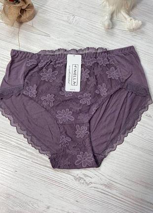 Трусики жіночі з візкози декоровані мереживом  finella розмір xl   90395🎀