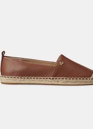 Еспадрільї жіночі lauren ralph lauren коричневі, довжина устілки 24 см, шкіра