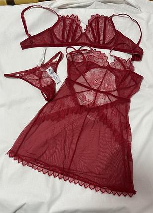 Intimissimi комплект белья, пеньюар, бюстгальтер, трусики