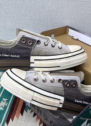 Кеди унісекс converse x feng chen wang chuck 70 2-в-1 сірі