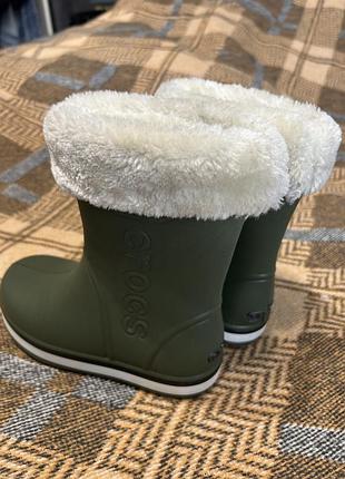 Черевики для дітей crocs handle it rain boot хакі