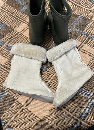 Черевики для дітей crocs handle it rain boot хакі 4