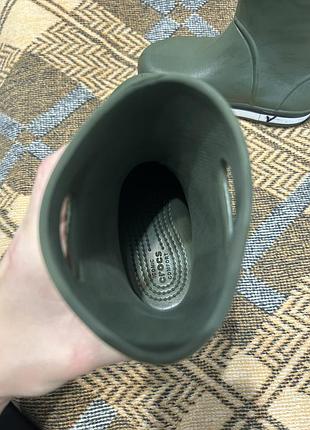 Черевики для дітей crocs handle it rain boot хакі 8