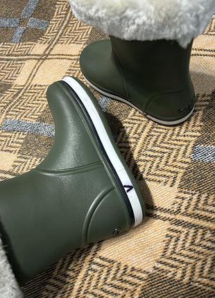 Черевики для дітей crocs handle it rain boot хакі 9