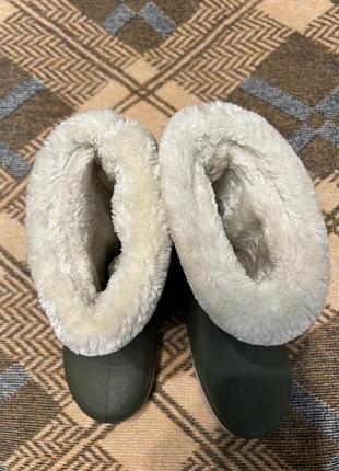 Черевики для дітей crocs handle it rain boot хакі 3