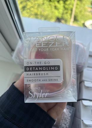 Щітка для волосся tangle teezer compact styler pink matte chrome