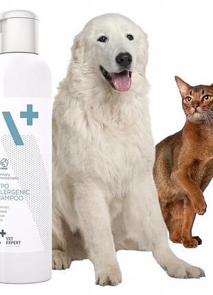Набір з 2 штук шампунь vet expert hypoallergenic для собак і котів гіпоалергенний 250 мл