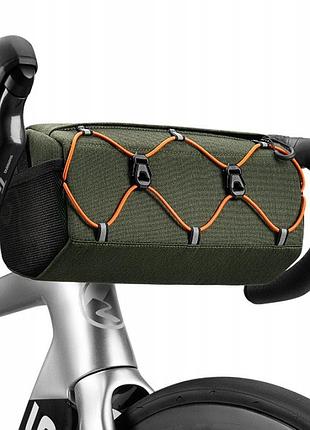 Сумка велосипедна на кермо 2.2l з ременем через плече для gravel mtb