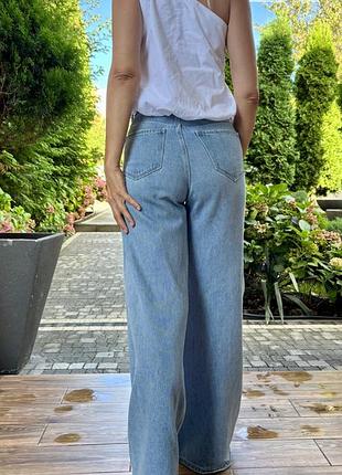 Джинси жіночі pull&bear широкі блакитні xs s