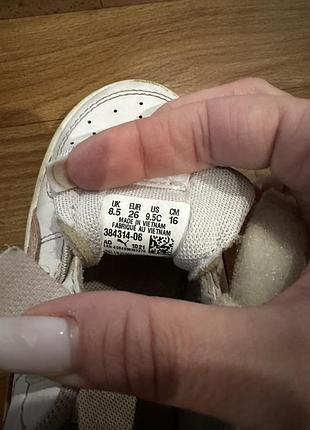 Кеди дитячі puma білі з рожевим 4