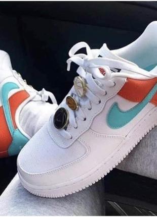Air force 1 white aqua clay hotsell