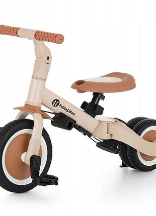 Триколісний велосипед petite&mars turbo 5в1 багатофункціональний desert sand