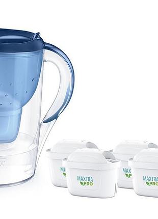 Глечик-фільтр для води brita marella xl 3,5 літра +5 картриджів maxtra plus pro
