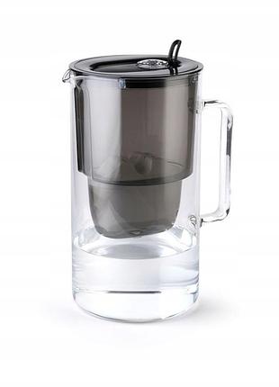 Фільтруючий графін зі скла aquaphor glass 2,5л з вкладишем maxfor+ h чорний