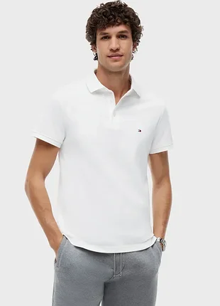 Поло чоловіче tommy hilfiger біле розмір m